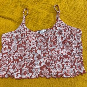 Smocked Floral Crop Cami